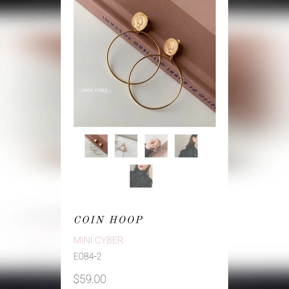 Coin earrings - Picture 7 of 7